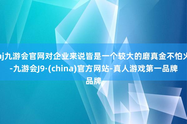 aj九游会官网对企业来说皆是一个较大的磨真金不怕火-九游会J9·(china)官方网站-真人游戏第一品牌