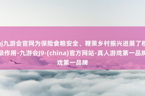 aj九游会官网为保险食粮安全、鞭策乡村振兴进展了积极作用-九游会J9·(china)官方网站-真人游戏第一品牌