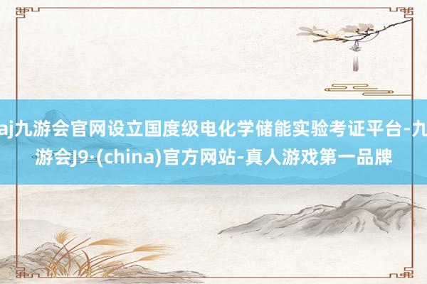 aj九游会官网设立国度级电化学储能实验考证平台-九游会J9·(china)官方网站-真人游戏第一品牌