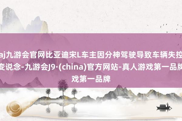 aj九游会官网比亚迪宋L车主因分神驾驶导致车辆失控变说念-九游会J9·(china)官方网站-真人游戏第一品牌