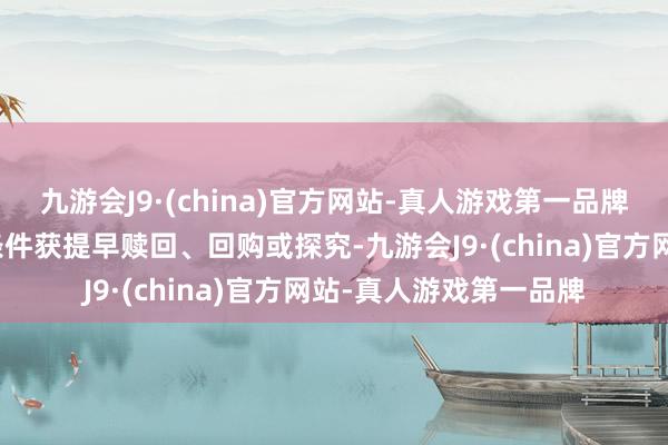 九游会J9·(china)官方网站-真人游戏第一品牌除非在该日之前按其条件获提早赎回、回购或探究-九游会J9·(china)官方网站-真人游戏第一品牌